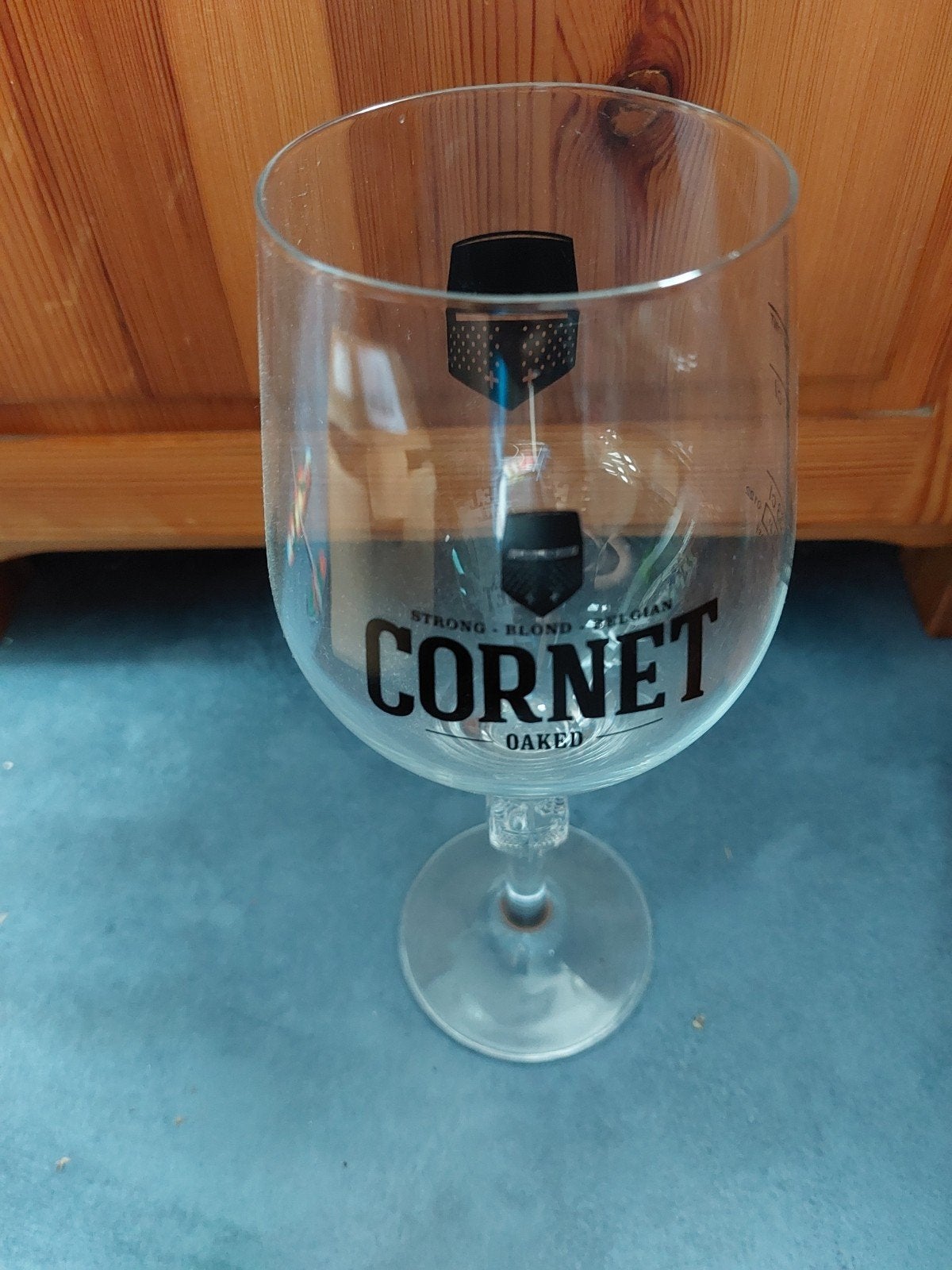 Cornet bierglas - Strong Blond Belgian Oaked, Overige typen, Ophalen of Verzenden, Gebruikt, Glas