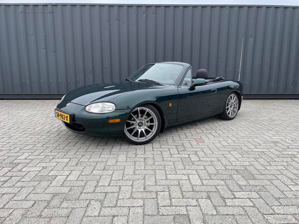 Mazda MX-5 1.6 | 2000 | Emerald Green (18J) | Veel vernieuwd, Auto's, 40 €/maand, Zwart, 4 cilinders, Cabriolet