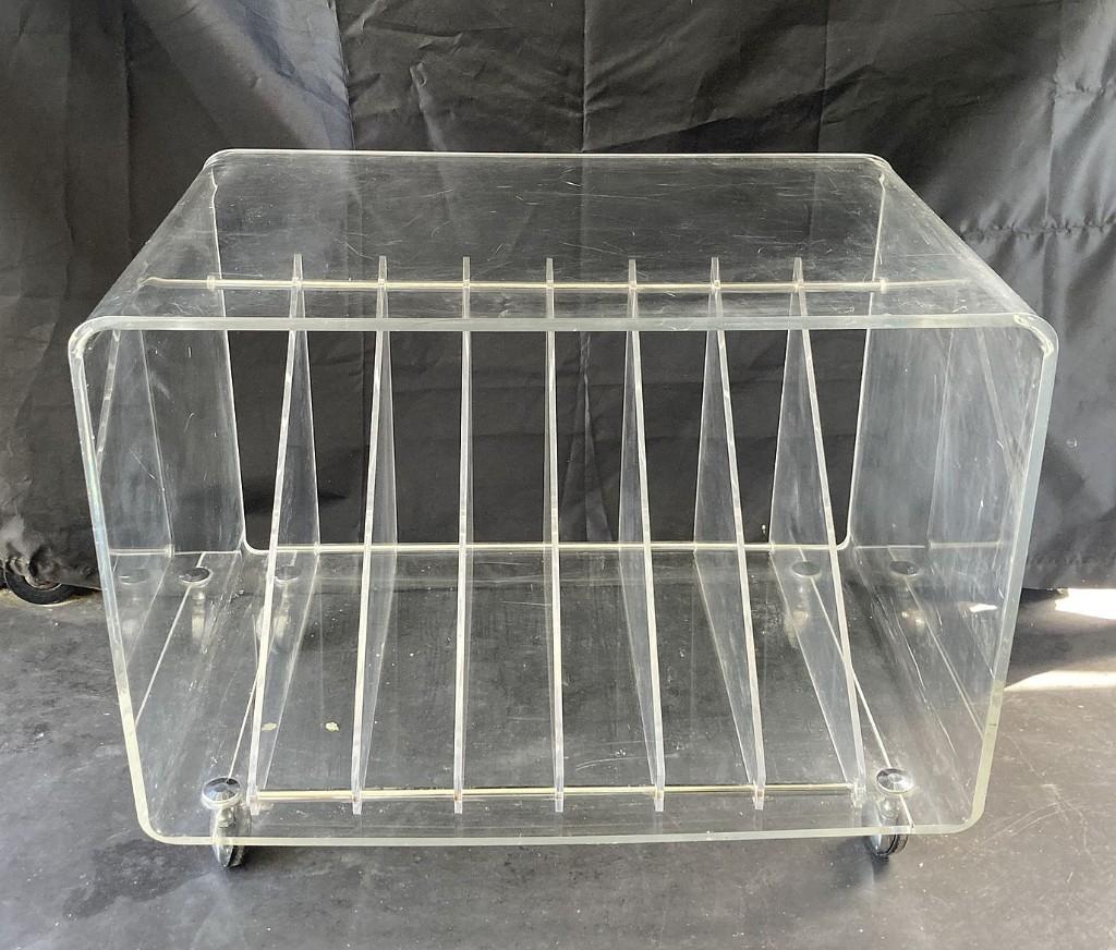 Roche Bobois Michel Dumas Plexiglas Vinyl Trolley, Ophalen