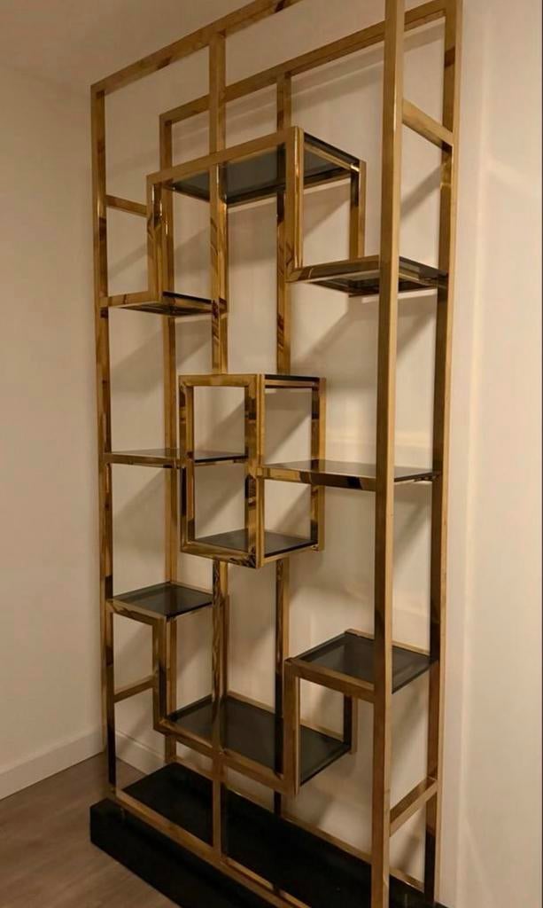 LAATSTE KANS Orginele Eichholtz kast goud (Kabinet Lagonda), Ophalen, Met plank(en), Gebruikt, 200 cm of meer