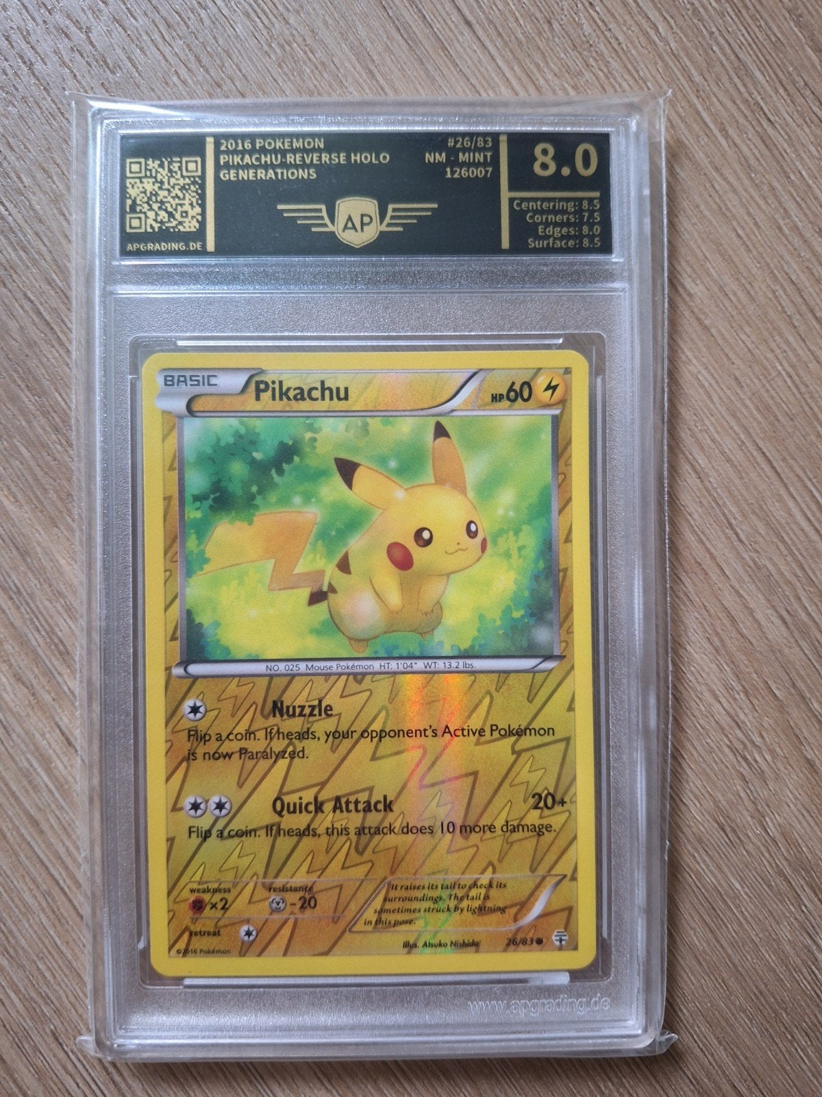 Pikachu Reverse-Holo #26 Generations 2016, Hobby en Vrije tijd, Verzamelkaartspellen | Pokémon, Ophalen of Verzenden, Zo goed als nieuw