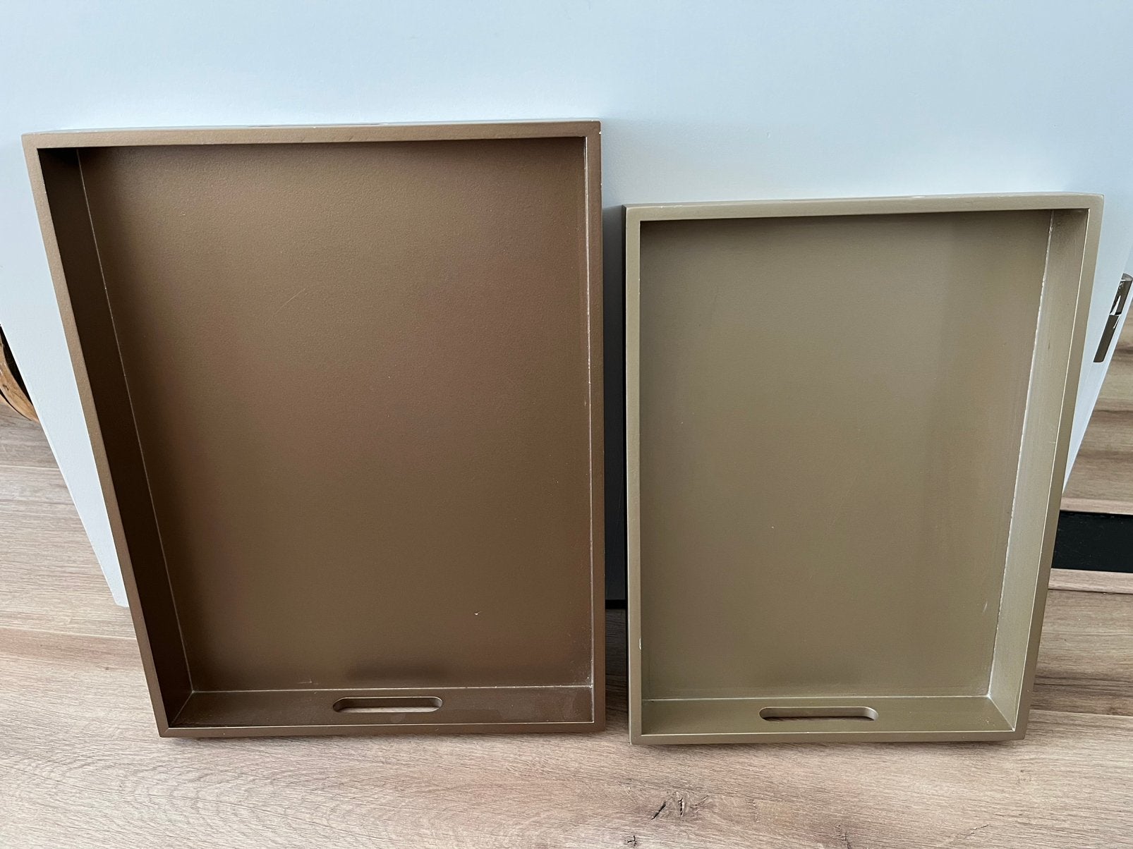 2 nw Dienbladen  afm 1 x 46 x 35,5 cm en, Ophalen of Verzenden, Zo goed als nieuw, Rechthoekig, Hout