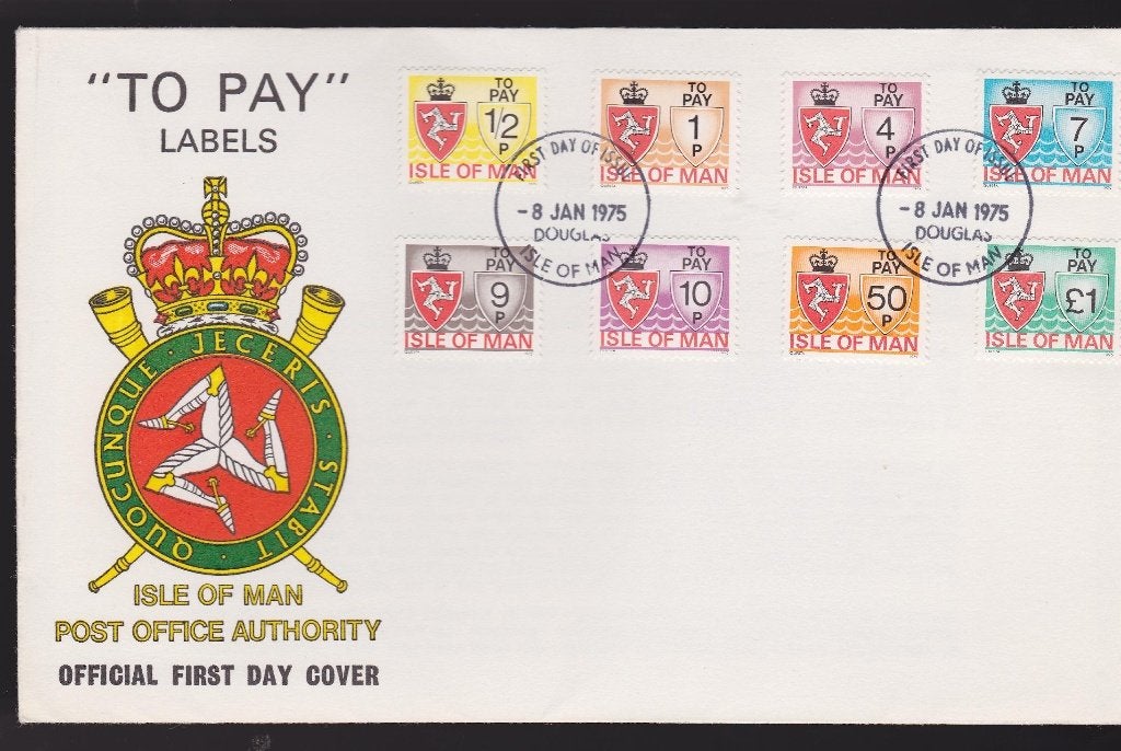 Eiland van Man fdc 1975, Ophalen of Verzenden, Gestempeld