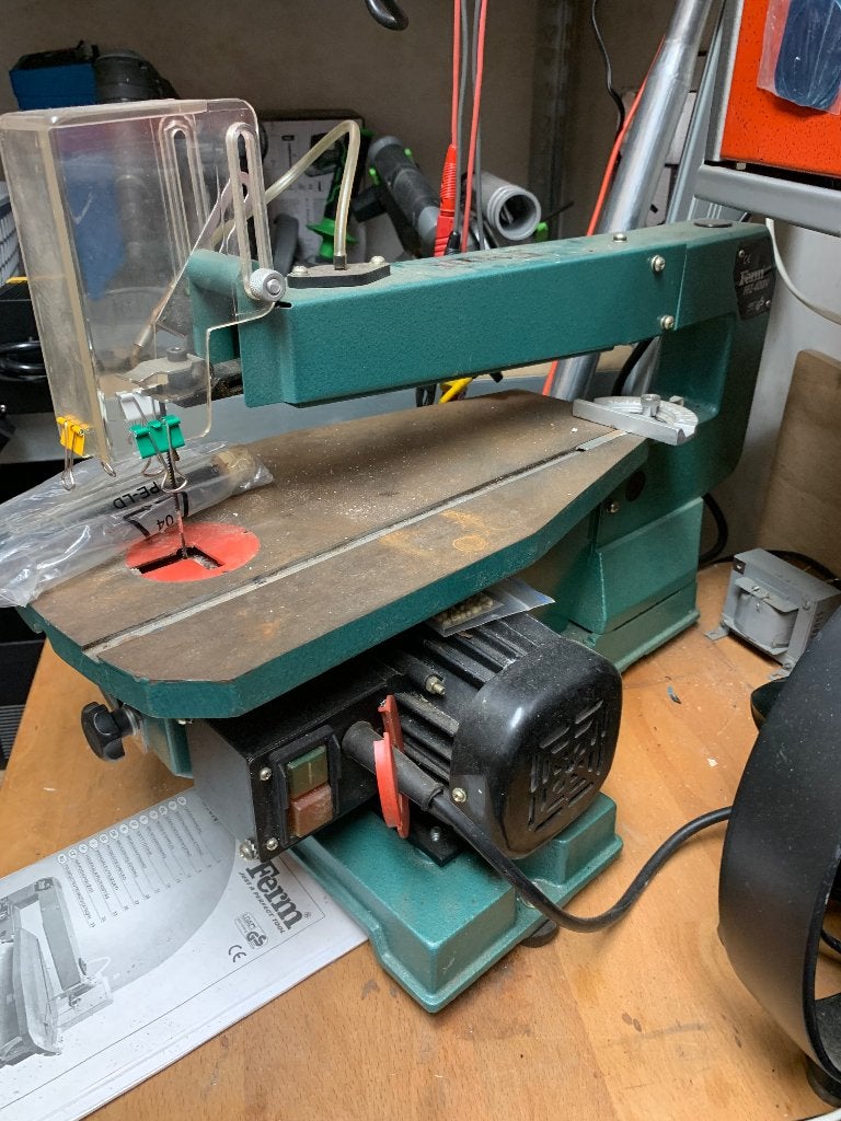 figuurzaag tafel ferm, Doe-het-zelf en Verbouw, Gereedschap | Zaagmachines, Ophalen, Gebruikt, 30 tot 70 mm, Minder dan 600 watt