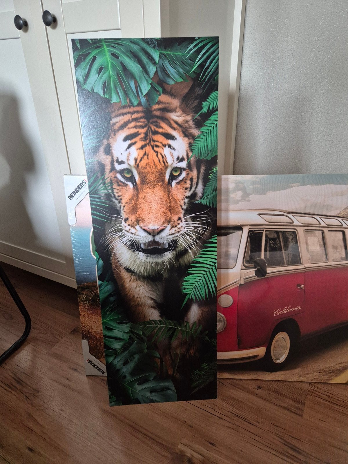 Wandbord Tijger 30x90 cm - Gebruikt, Ophalen, Gebruikt, Wandbord of Wandpaneel