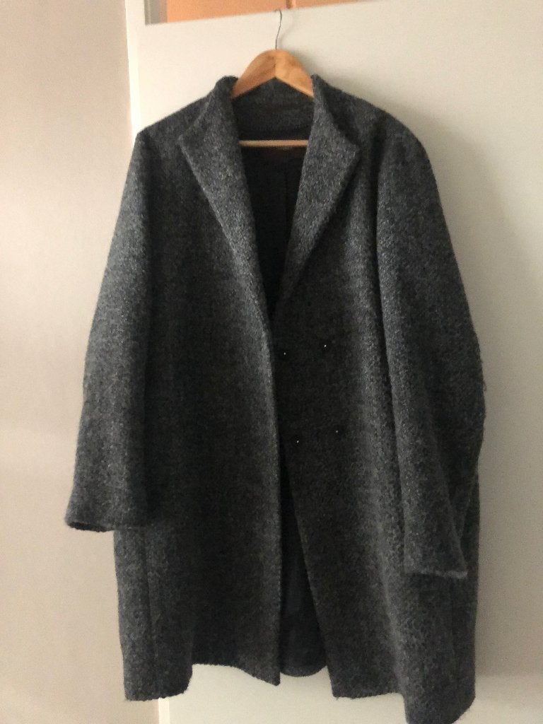 WINDSOR  Gebreide wollen winterjas. Antraciet Maat 42/44, WINDSOR, Maat 42/44 (L), Ophalen of Verzenden, Zo goed als nieuw