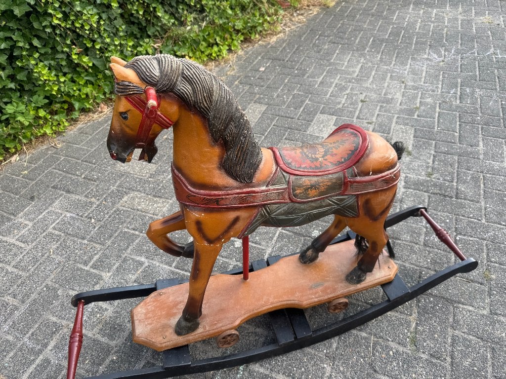 frans antiek hobbelpaard 110 cm, Ophalen of Verzenden