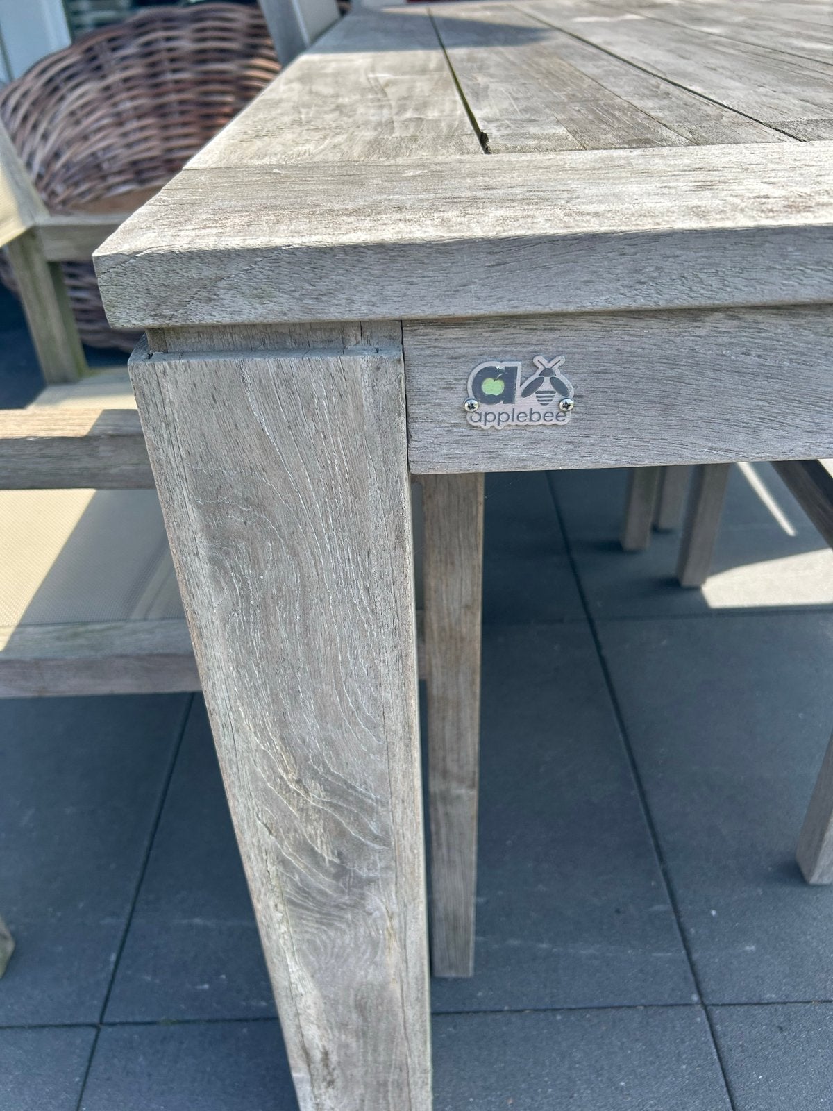 AppleBee tuinset: tafel en stoelen, Tuin en Terras, Tuinsets en Loungesets, Ophalen, 4 zitplaatsen, Gebruikt, Eettafel