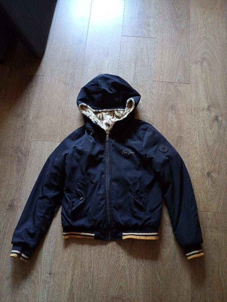 Leuke winterjas met panterprint voering mt 176 Cars Jeans, Gebruikt, Meisje, Ophalen of Verzenden, Cars Jeans