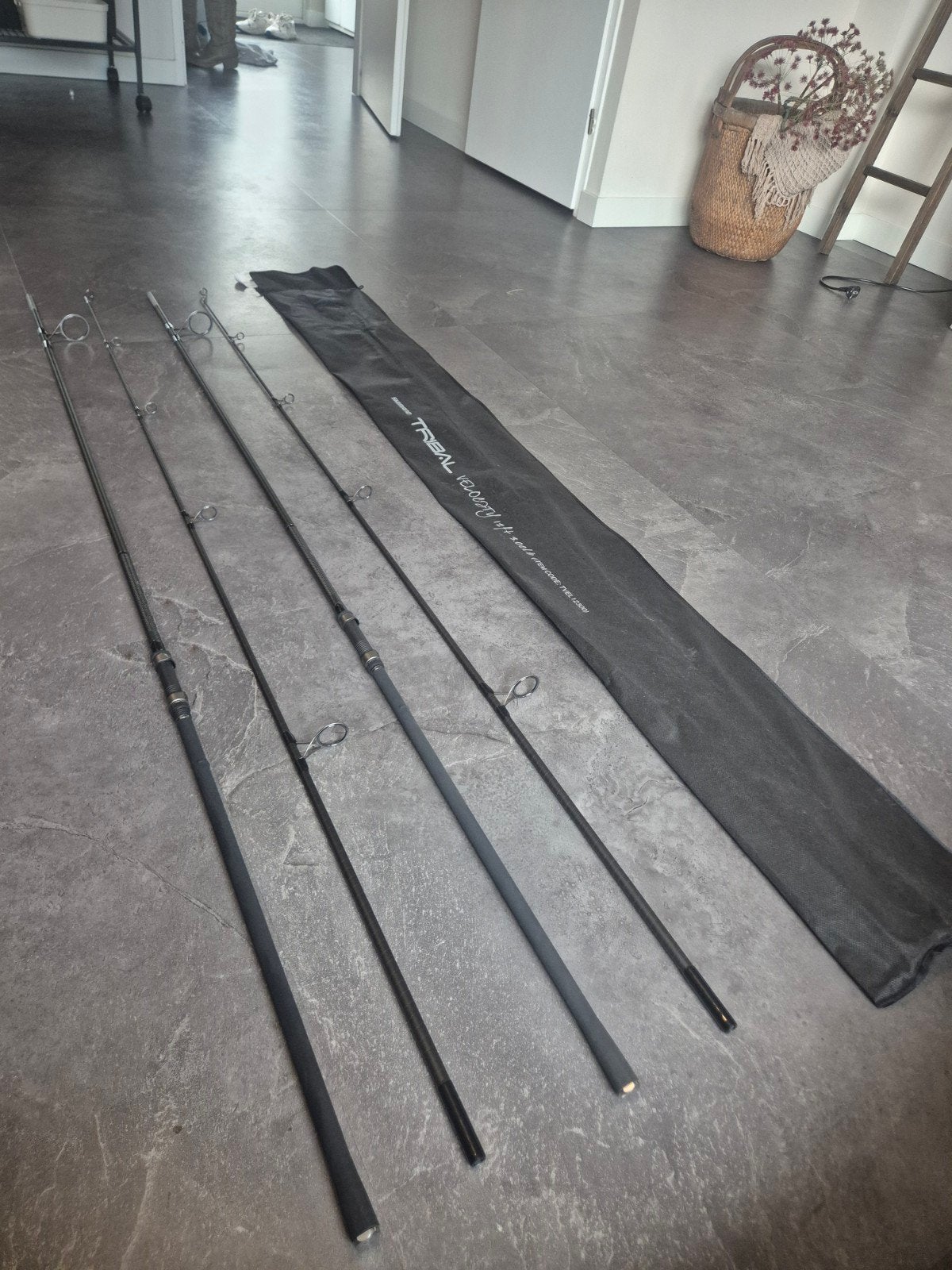 Shimano Tribal velocity karperhengels 12ft nieuwstaat, Ophalen, Zo goed als nieuw, Werphengel