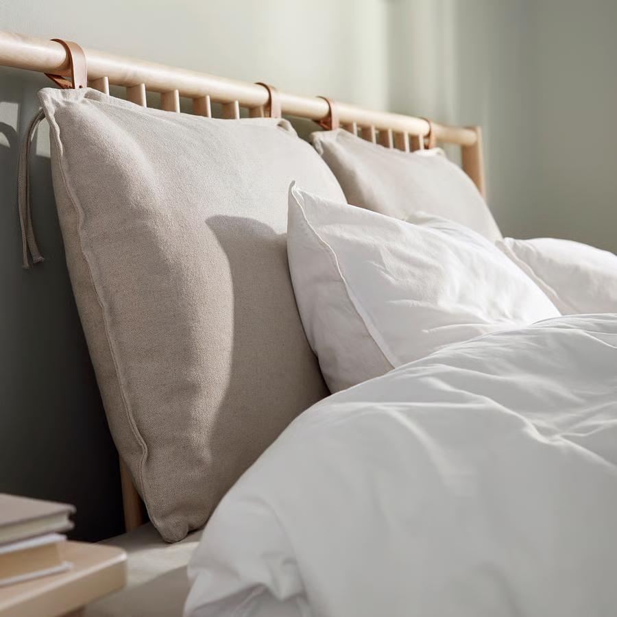 Kussenhoezen behorende bij Ikea BJÖRKSNÄS bed, Ophalen of Verzenden, Nieuw, Beige, Rechthoekig