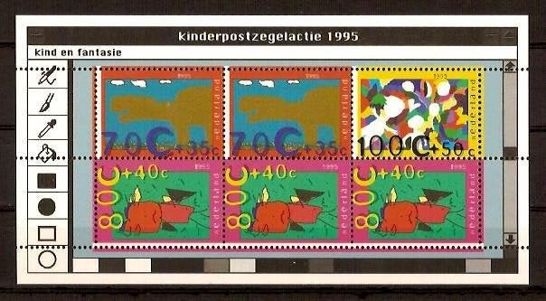 Nederland NVPH nr 1661 postfris Kinderpostzegels 1995, Ophalen of Verzenden, Na 1940, Postfris