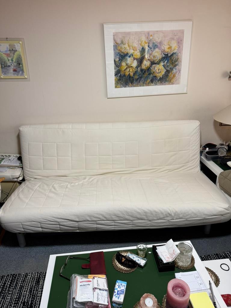 Ikea Slaapbank, Ophalen, Gebruikt, Beige, Tweepersoons