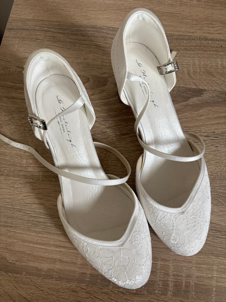 G. Westerleigh Lucy Bruidsschoenen - Maat 39 - Nieuw, Wit, Nieuw, Ophalen of Verzenden, Schoenen met hoge hakken