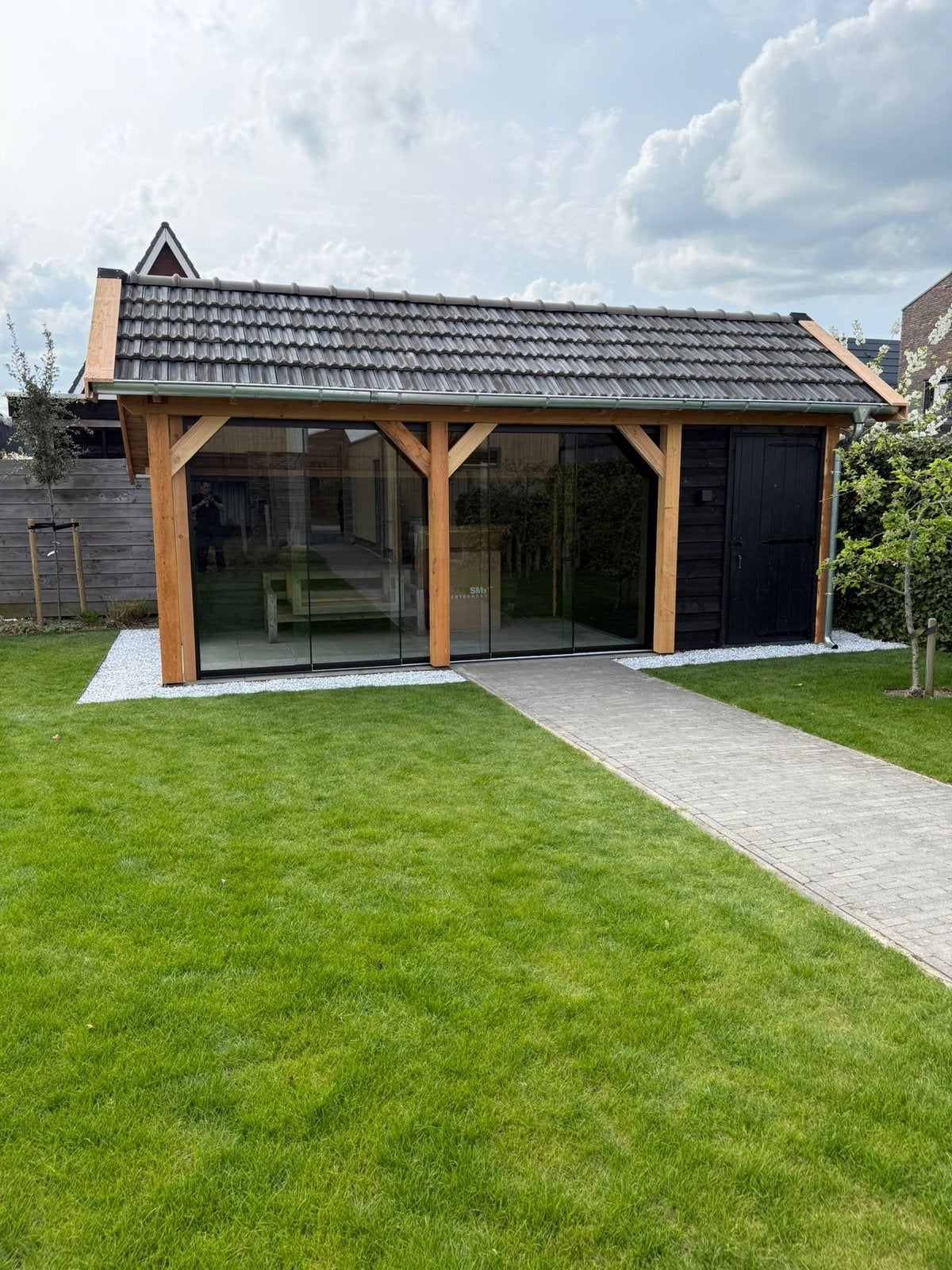 Vlakke mulden pan, Gebruikt, Steen of Klei, Ophalen of Verzenden, 15 m² of meer