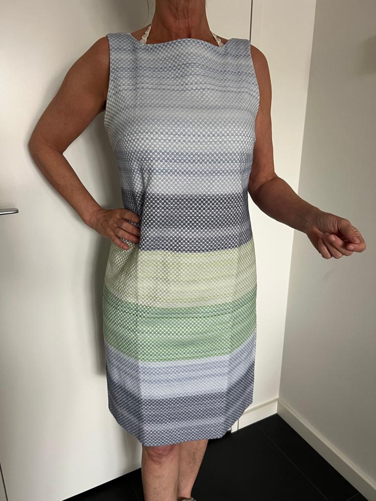 Gave set kyra & Ko jurk met lang vest  mt 40/42, Blauw, Maat 42/44 (L), Ophalen of Verzenden, Zo goed als nieuw