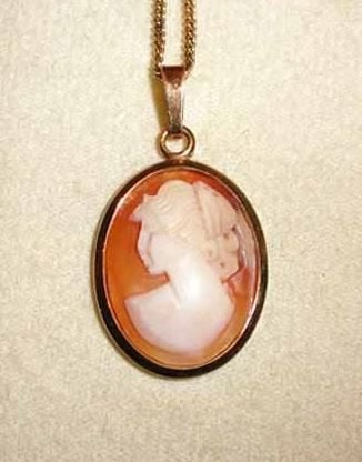 Ketting met Camee verguld doublé, Verzenden, Zo goed als nieuw, Goud, Overige materialen