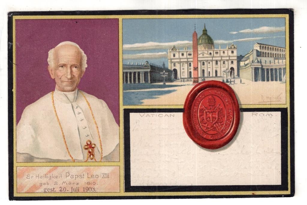 Paus  Leo XIII 1903, Verzenden, Voor 1920, Gelopen, Overige thema's