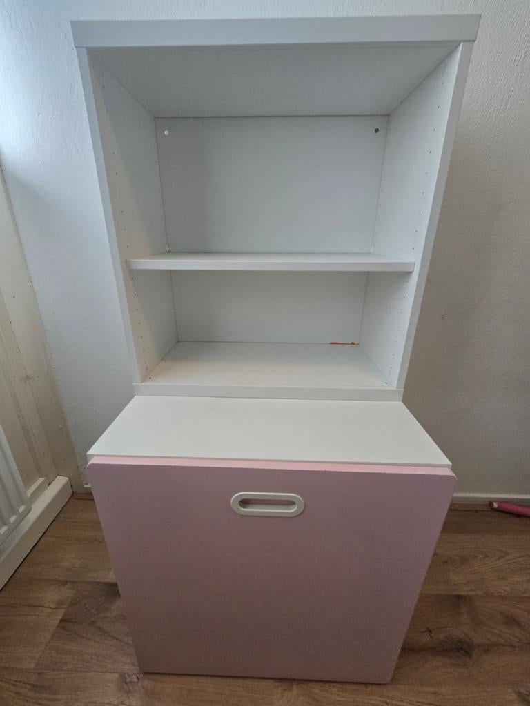 Ikea Boekenkast met lade - wit/roze (60x51x128 cm), Huis en Inrichting, Kasten | Boekenkasten, Ophalen, 100 tot 150 cm, 50 tot 100 cm
