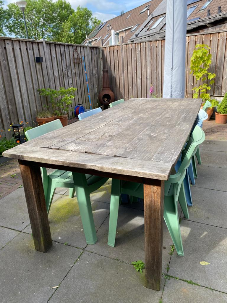 Gratis tuintafel, Ophalen, Zo goed als nieuw, Rechthoekig, Hout
