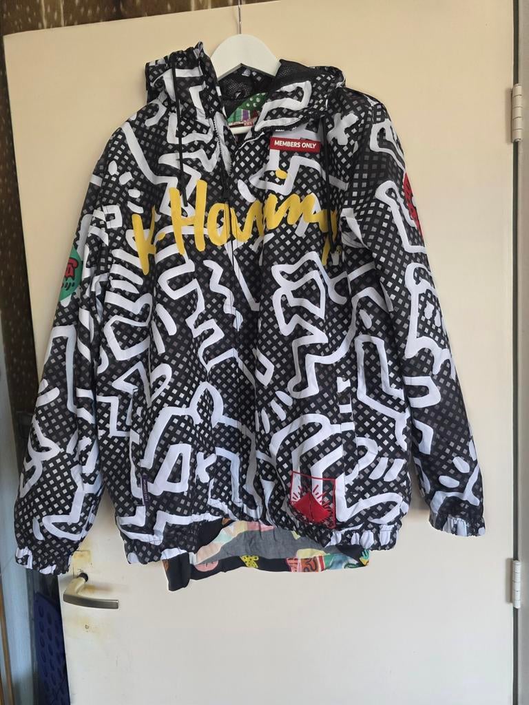 Gaave jas met Keith Haring kunst - Members Only, Members Only, Ophalen of Verzenden, Gedragen, Zwart