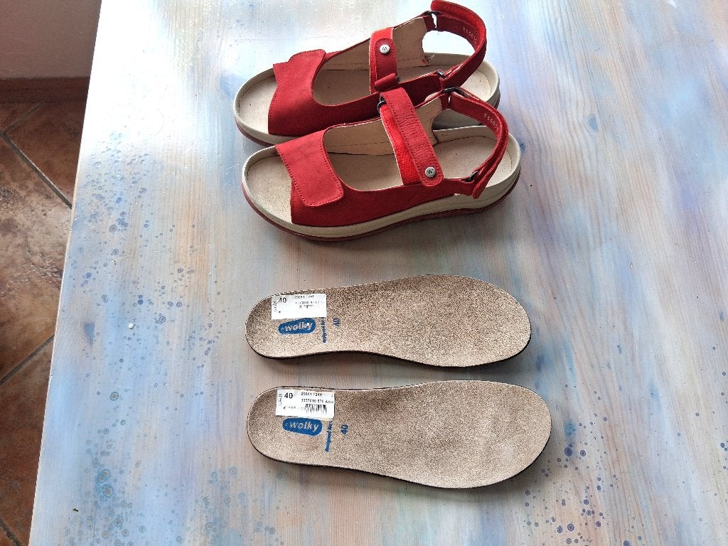 Nieuwe inlegzolen voor Wolky schoenen maat 40, lekker fris!, Beige, Nieuw, Sandalen of Muiltjes, Ophalen of Verzenden