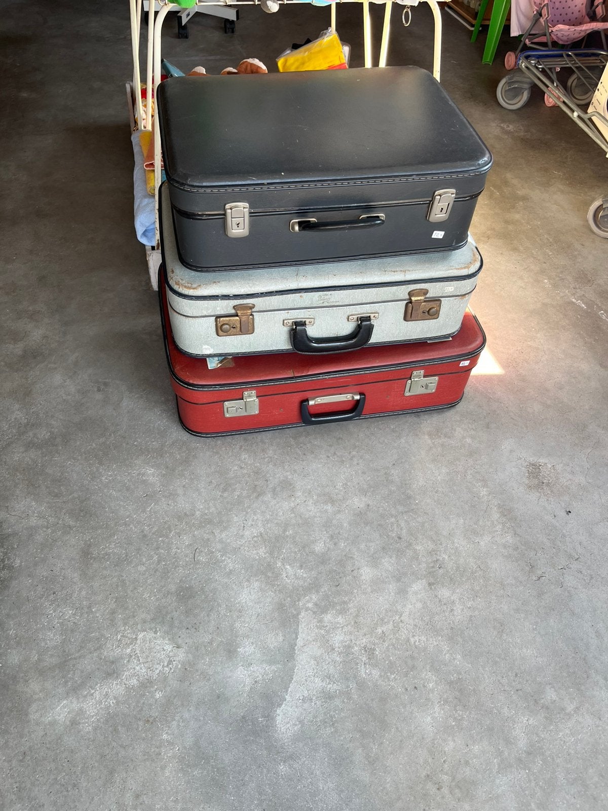 3 stuks nostalgische koffers, Ophalen of Verzenden, Gebruikt, Hard kunststof, 70 cm of meer