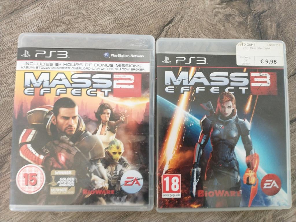 Mass Effect 2 & 3 PS3, Gebruikt, Vanaf 18 jaar, 1 speler, Ophalen of Verzenden