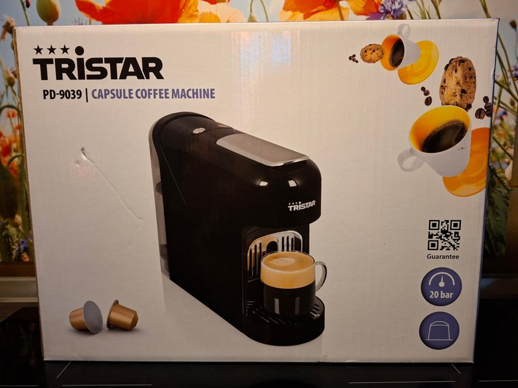 Tristar PD-9039 Nespresso Capsule Koffiemachine, Ophalen of Verzenden, Zo goed als nieuw, Koffiemachine, Koffiepads en cups