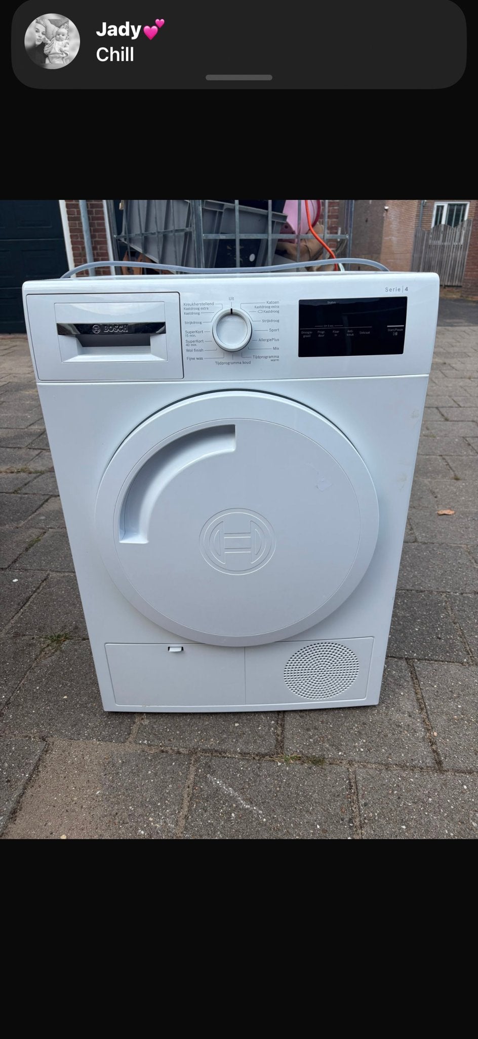 Bosch Serie 4 WTN83200NL/21 Condensdroger, Witgoed en Apparatuur, Wasdrogers, Ophalen, 6 tot 8 kg, Gebruikt, Voorlader