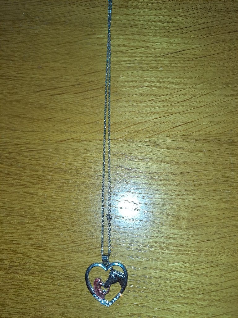 Ketting paard met meisje, Nieuw, Ophalen of Verzenden, Roze, Overige materialen