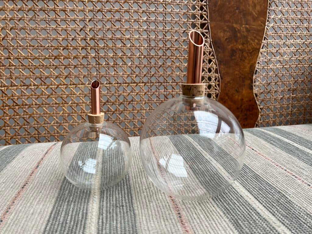 2x Scandinavia Form Vaas Vaasje Glasilium, Huis en Inrichting, Ophalen of Verzenden, Zo goed als nieuw, Minder dan 50 cm
