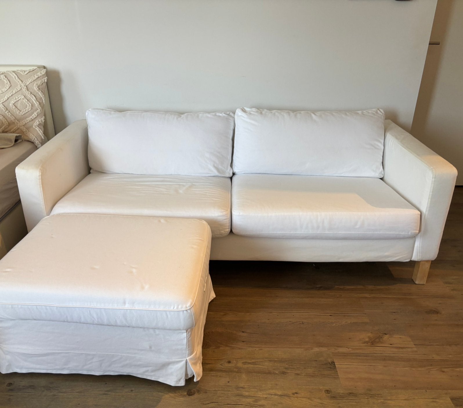 Ikea bank met opslag poef, Ophalen, Gebruikt