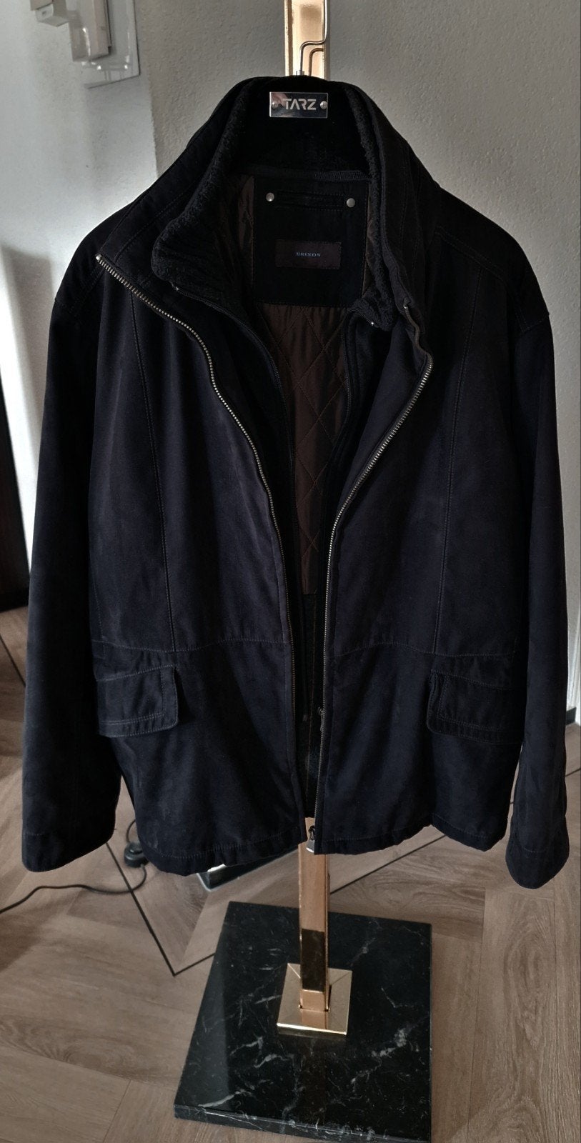 Prachtige 3/4 Brixon luxe wintercoat suède look zwart XL/54, Zwart, Maat 56/58 (XL), Ophalen of Verzenden, Zo goed als nieuw