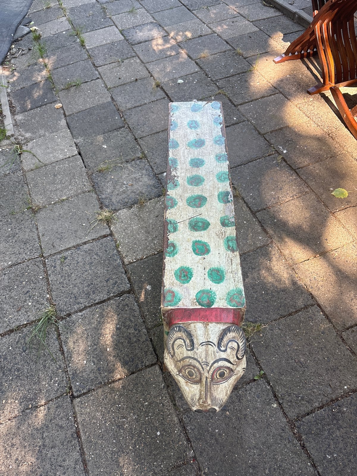 Indonesisch Tijger/Jaguar Bankje - 107 cm, Ophalen