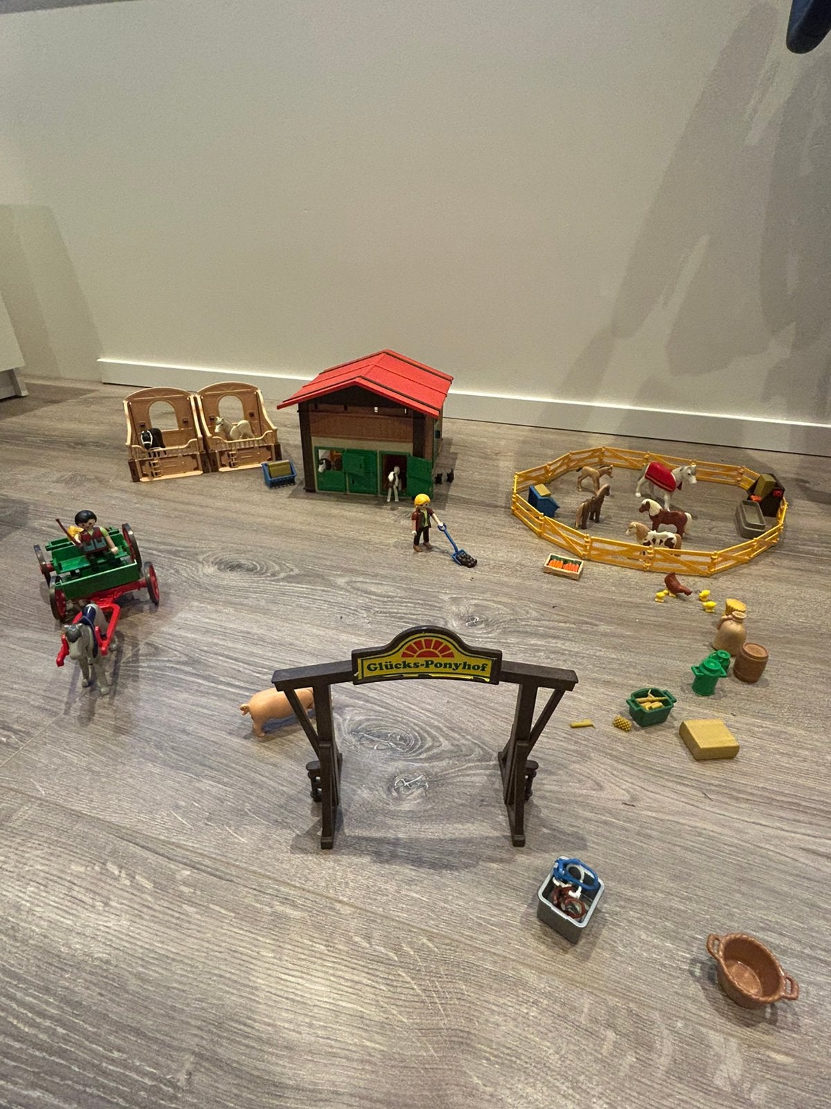 Playmobil manege, Ophalen, Zo goed als nieuw, Losse onderdelen, Overige typen