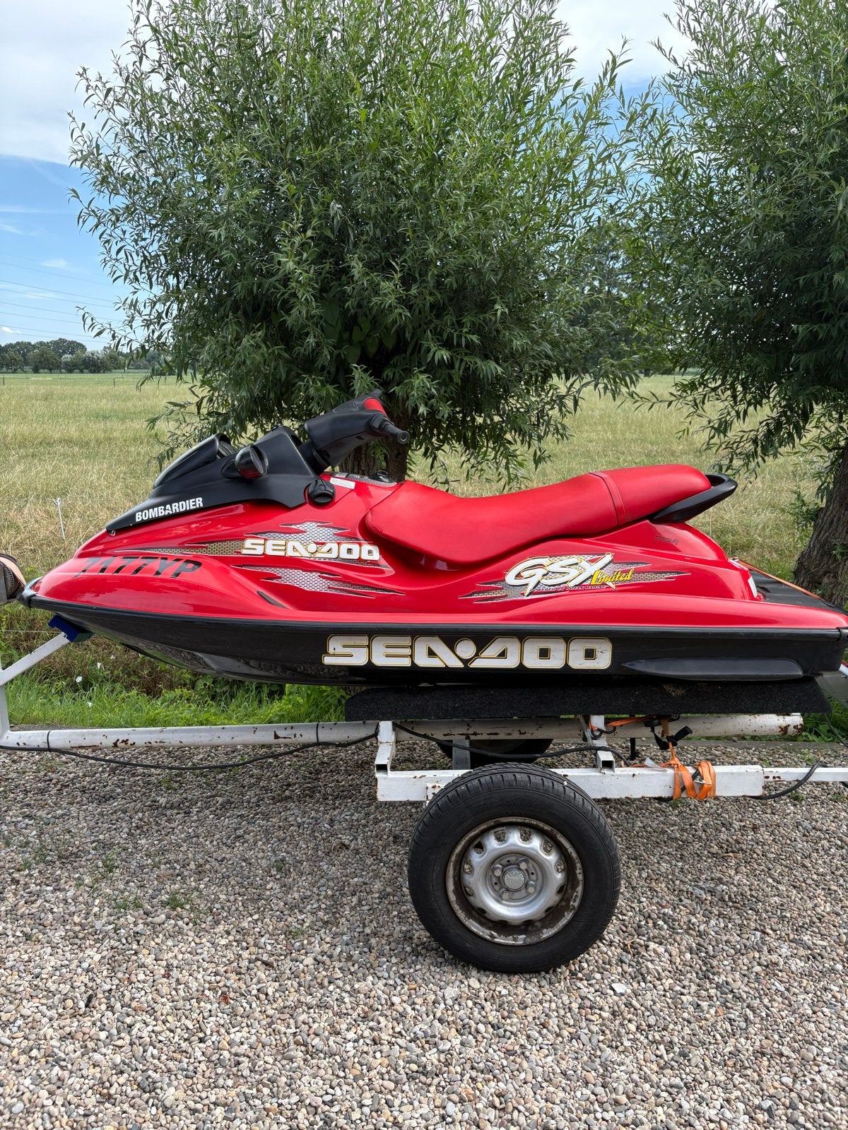 Bombardier Sea-Doo GSX Limited waterscooter met trailer, Ophalen, Gebruikt, Benzine, 70 tot 120 pk