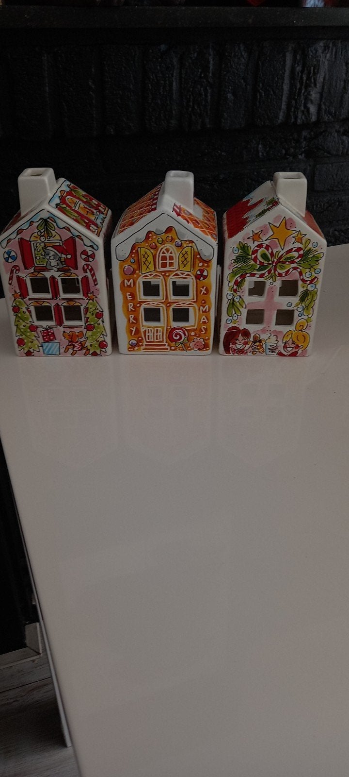 Blond Amsterdam huisjes kerst 3 verschillende, Huis en Inrichting, Blond Amsterdam, Nieuw, Ophalen of Verzenden, Kom(men)