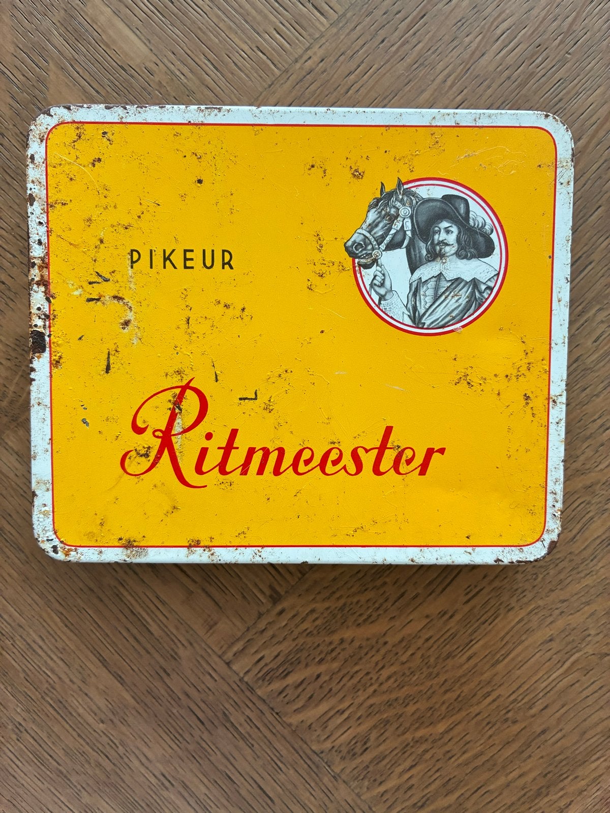 Vintage Ritmeester Pikeur blik - Made in Holland, Verzamelen, Blikken, Ophalen, Gebruikt, Overige, Overige merken