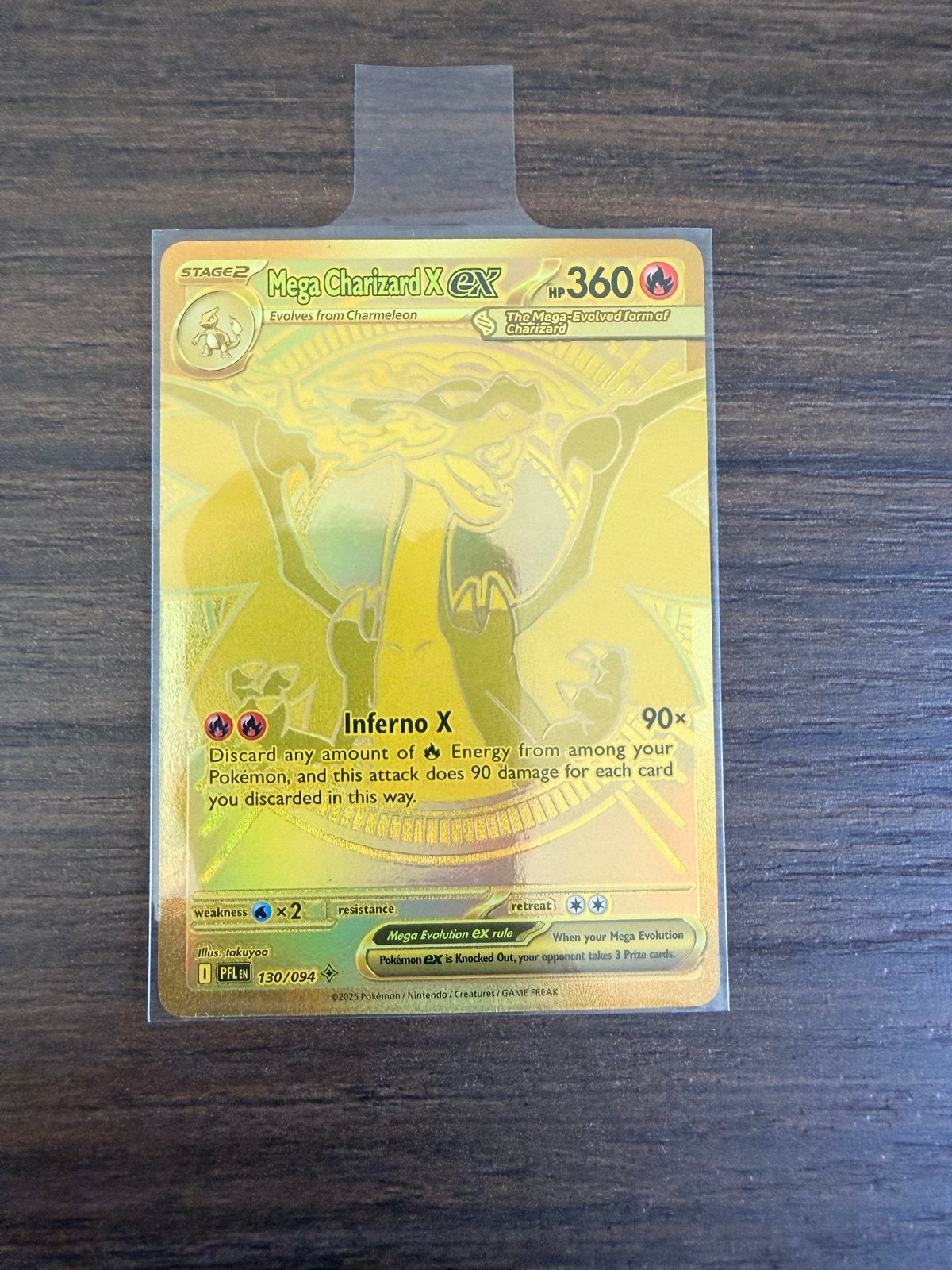 Mega Charizard X-EX - PFL130/094, Ophalen of Verzenden, Zo goed als nieuw, Losse kaart, Foil