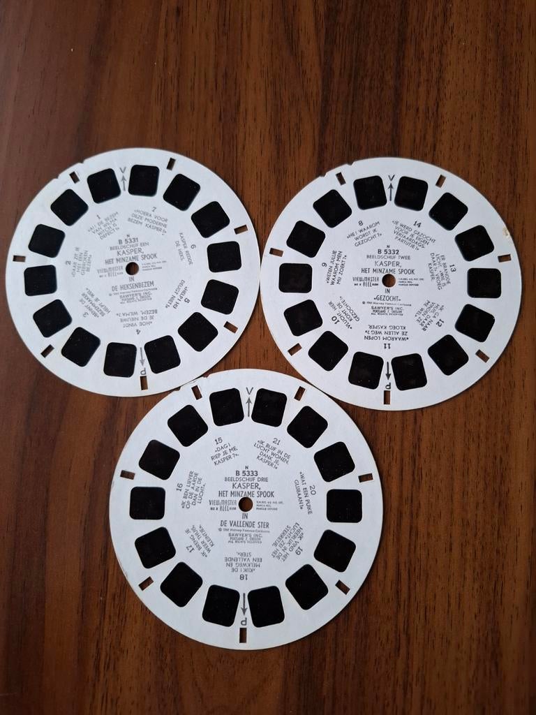 View-Master schijfjes Casper het Minzame Spook (3 stuks), Ophalen of Verzenden, Gebruikt