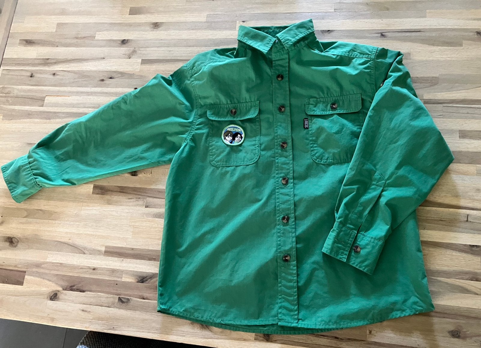 Scoutfit Blouse welpen (groen) maat 146, Ophalen of Verzenden, Gebruikt, Kleding