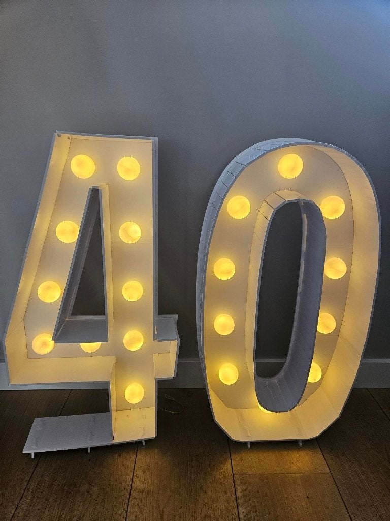 cijfer 40 met lampjes van Action, Ophalen, Gebruikt, Versiering, Verjaardag