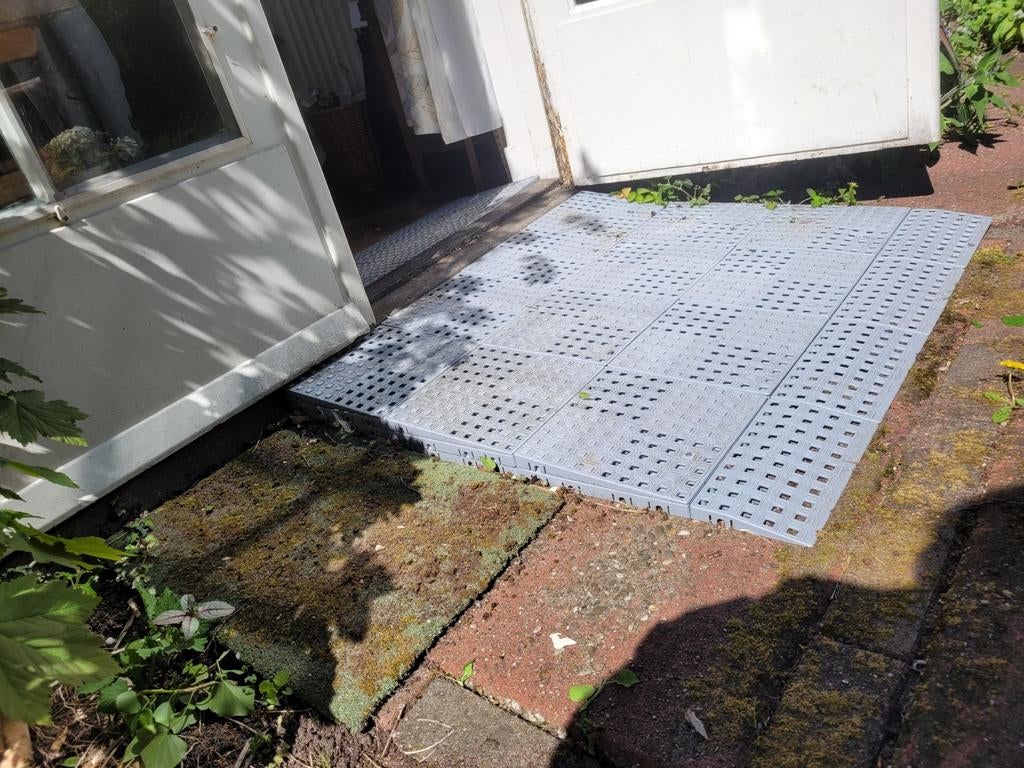 drempelhulp oprijplaat rijplaat drempel kunststof, Ophalen, Gebruikt