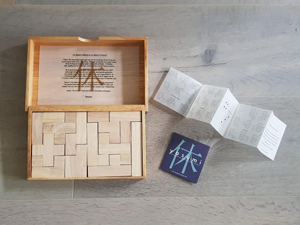 Yasúmi puzzel met 12 blokken van The Woodland Company, Ophalen of Verzenden, Minder dan 500 stukjes, Nieuw, Overige typen