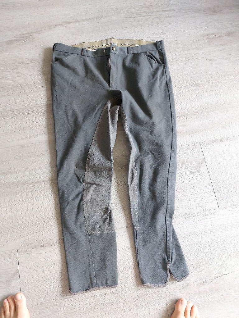 paardrijbroek grijs met anti slib zitgedeeltes, Dieren en Toebehoren, Paardrijkleding, Dressuur, Kinderen, Ophalen of Verzenden