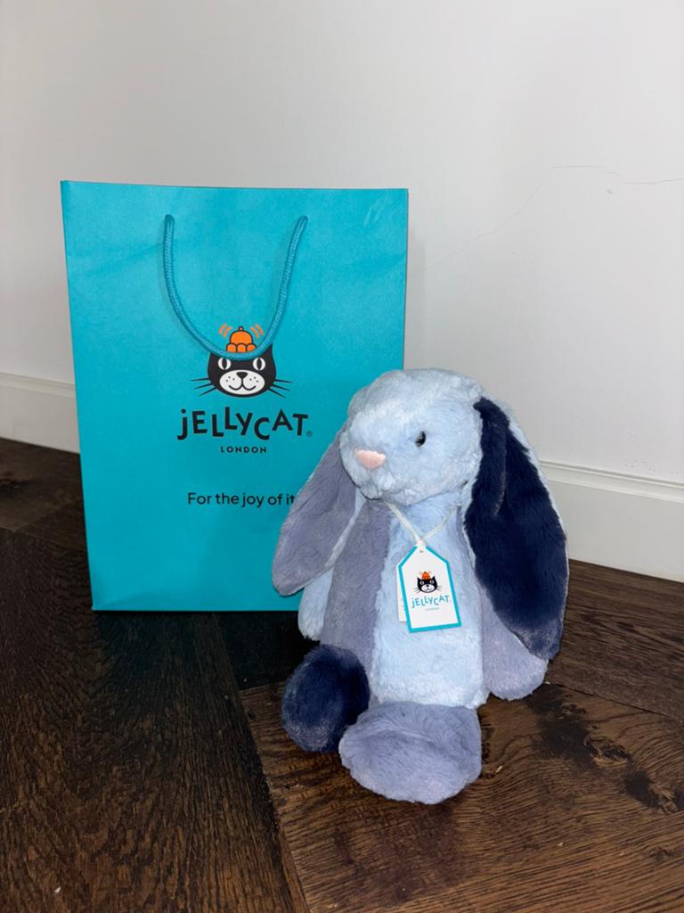 Jellycat Puddlesea Bunny, Jellycat, Blauw, Ophalen of Verzenden, Met label