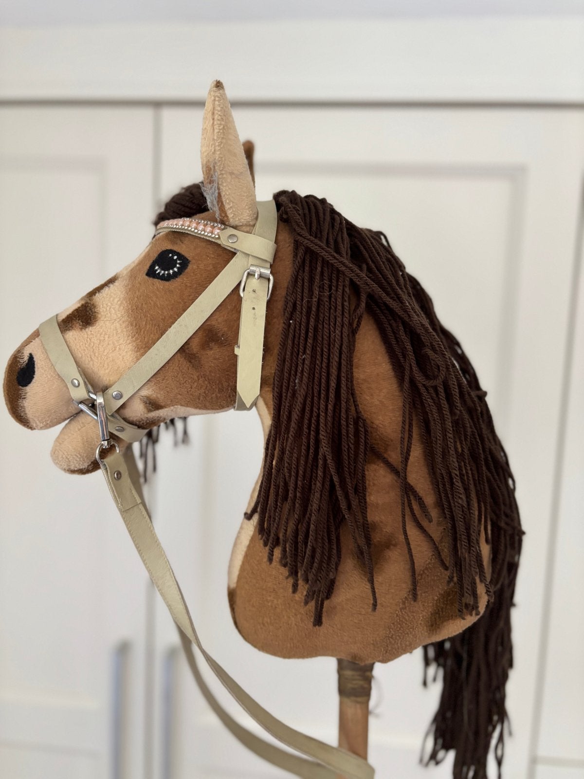 Handgemaakt Hobby Horse - Bruin Paard met Hoofdstel, Ophalen, Zo goed als nieuw, Jongen of Meisje