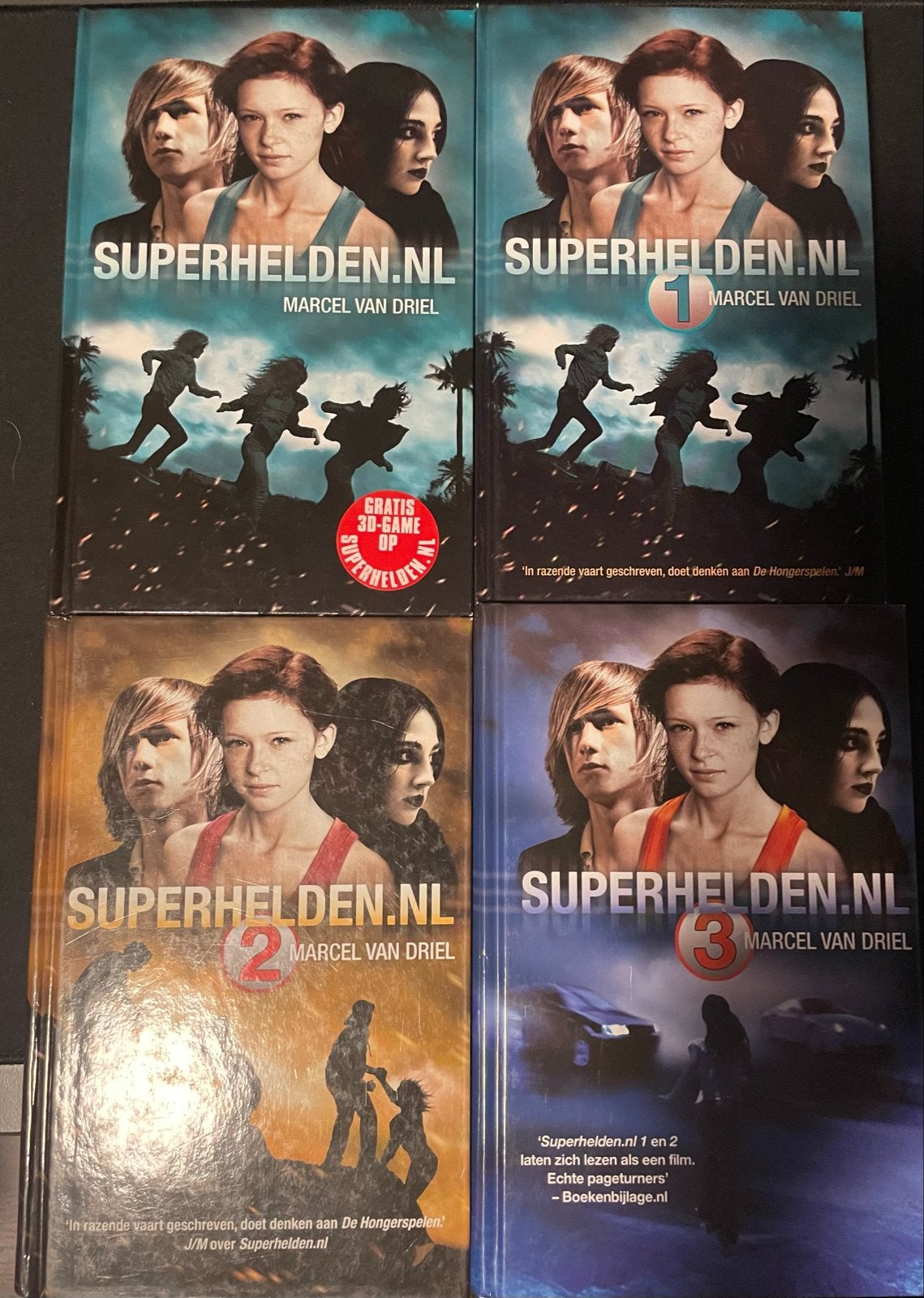 Superhelden nl Boekenserie (deel 1, 2, 3) - Marcel van Driel, Ophalen of Verzenden, Gelezen