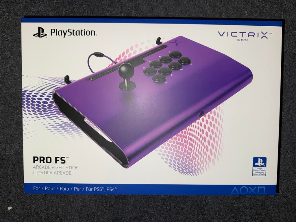 Victrix Pro FS Arcade Fight Stick PS5/PS4 - Paars, Ophalen of Verzenden, Zo goed als nieuw, Controller, PlayStation 5